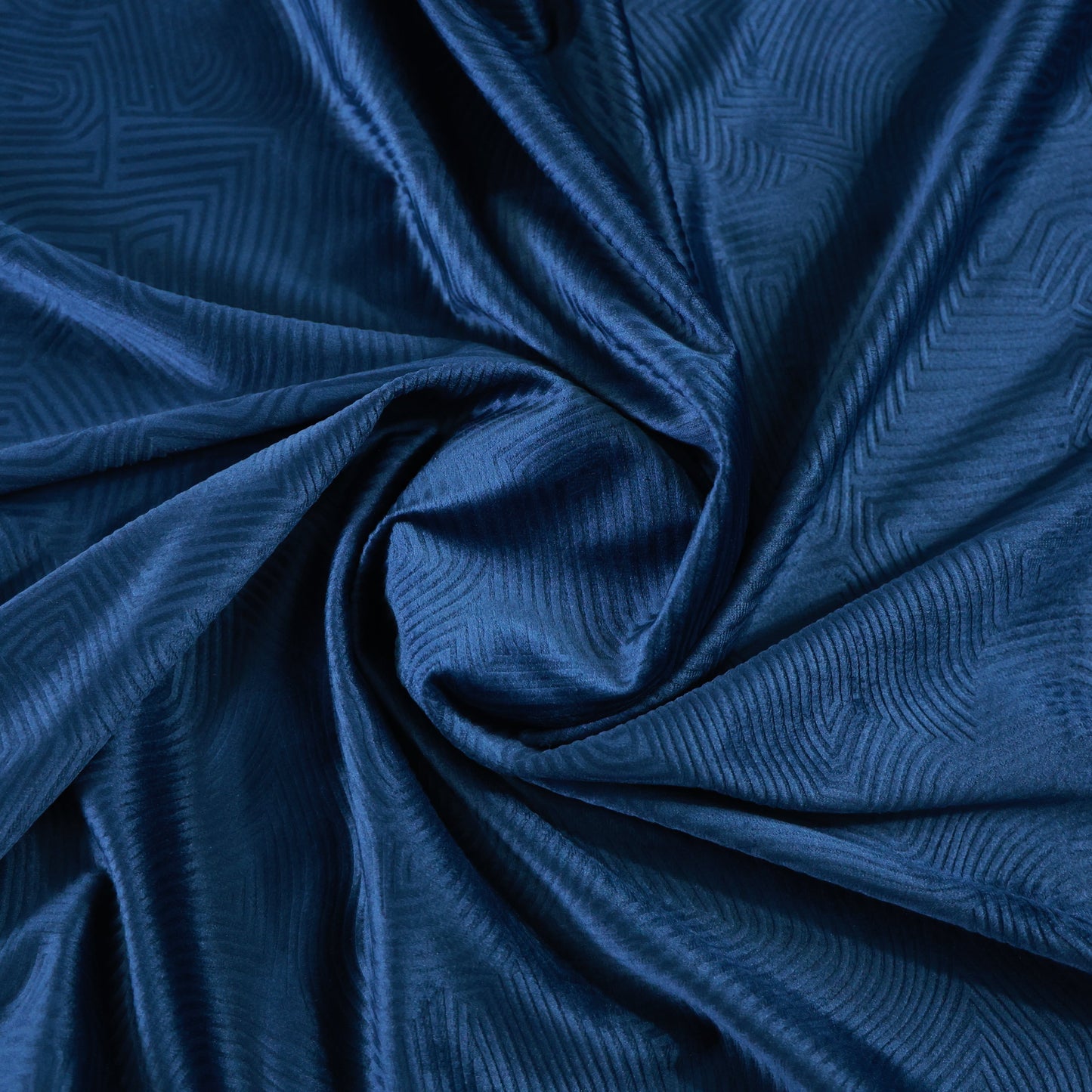 ABSOLUTO NAVY BLUE SELF TEXTURE VELVET FABRIC