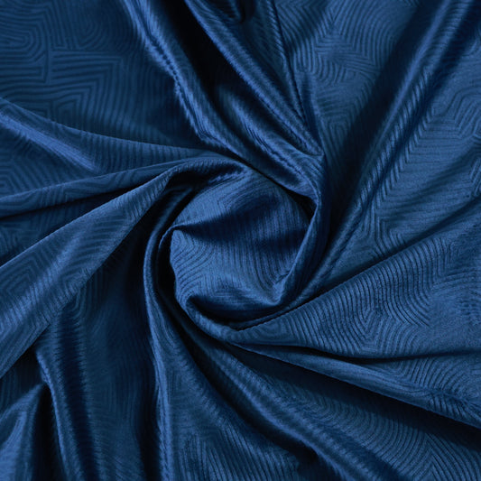 ABSOLUTO NAVY BLUE SELF TEXTURE VELVET FABRIC
