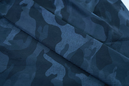 D&J BLUE PRINTED CORDUROY FABRIC