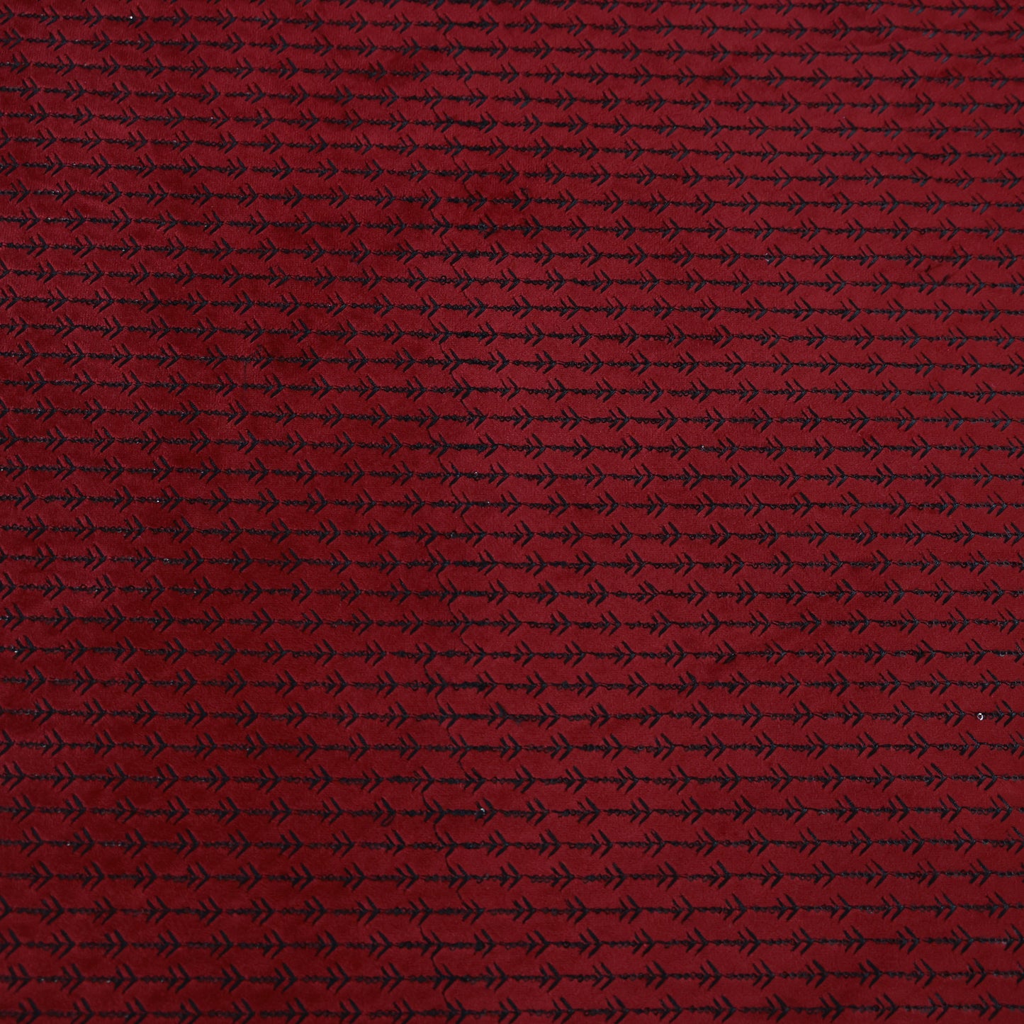 D&J RED EMBROIDERED VELVET FABRIC