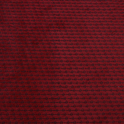 D&J RED EMBROIDERED VELVET FABRIC