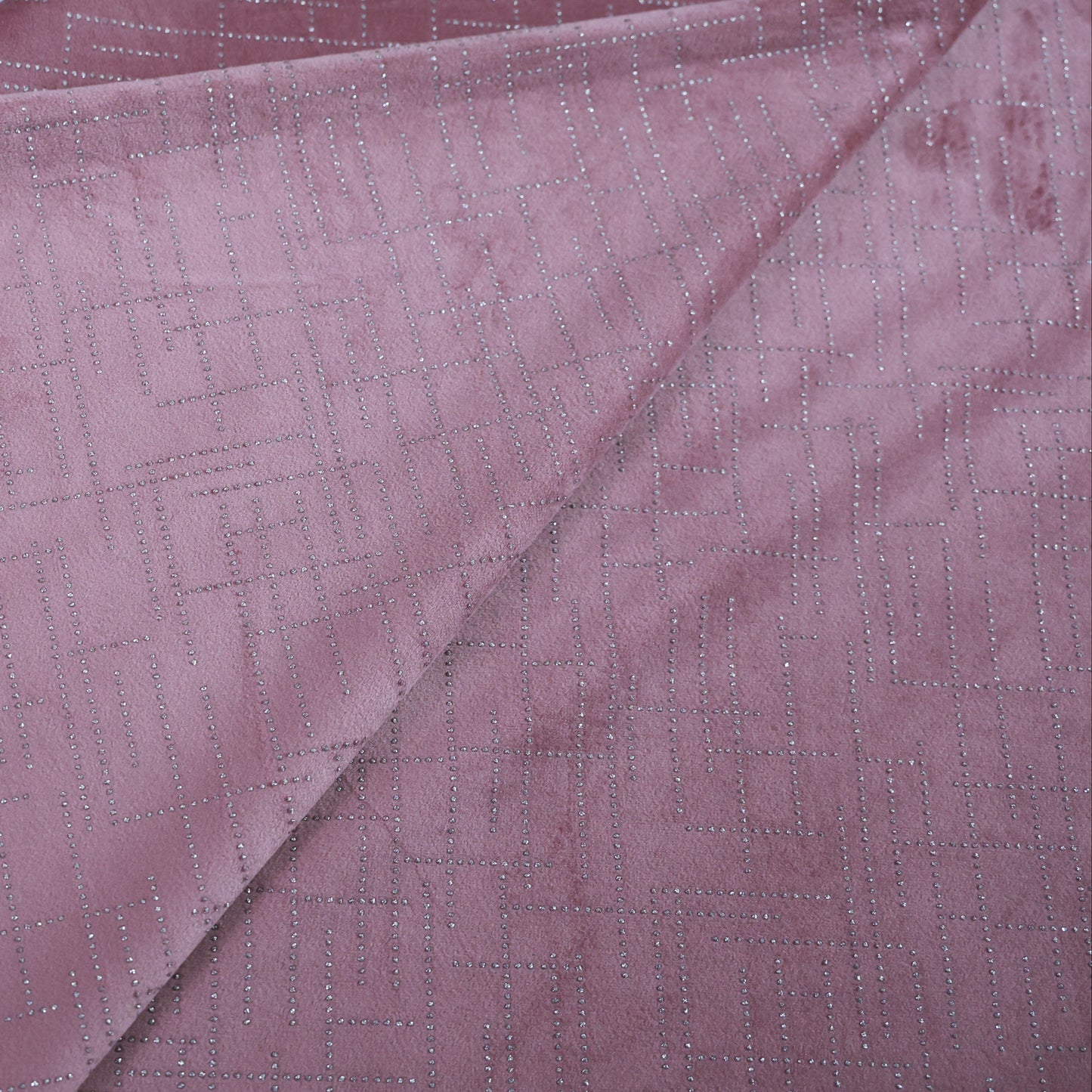 D&J PINK EMBROIDERY VELVET FABRIC
