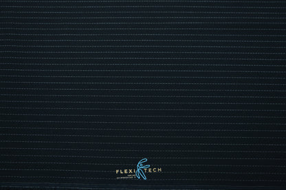 D&J 6542 TEXTURE LYCRA BLACK STRIPS SUITING