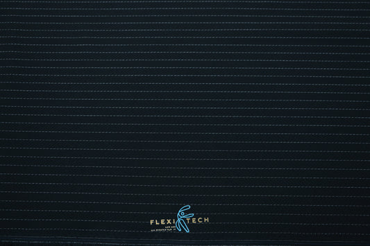 D&J 6542 TEXTURE LYCRA BLACK STRIPS SUITING