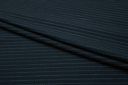 D&J 6542 TEXTURE LYCRA BLACK STRIPS SUITING