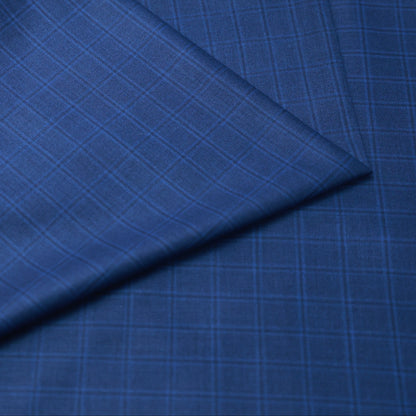 ABSOLUTO ROYAL BLUE CHECK SUITING