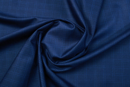 ABSOLUTO ROYAL BLUE CHECK SUITING