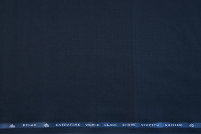 ABSOLUTO RELAX TEXTURE NAVY BLUE STRETCHABLE SUITING
