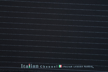 ITALIAN CHANNEL BLACK STRIPES SUITING