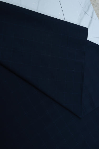 ITALIAN CHANNEL BLUE SPARKLE CHECKS SUITING