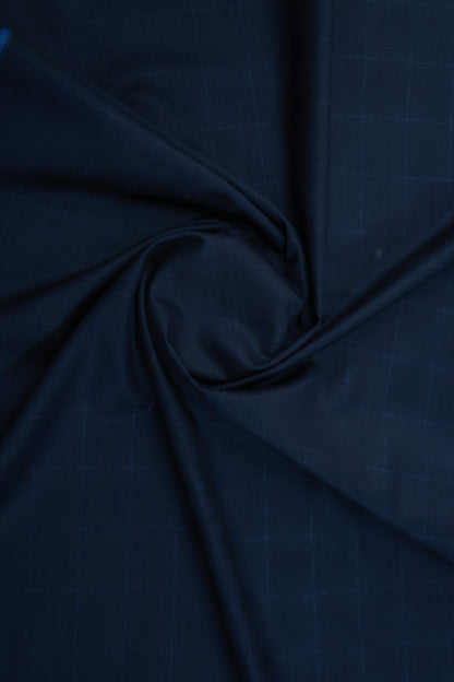 ITALIAN CHANNEL BLUE SPARKLE CHECKS SUITING