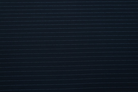 ITALIAN CHANNEL TEXTURE BLACK STRIPS SUITING