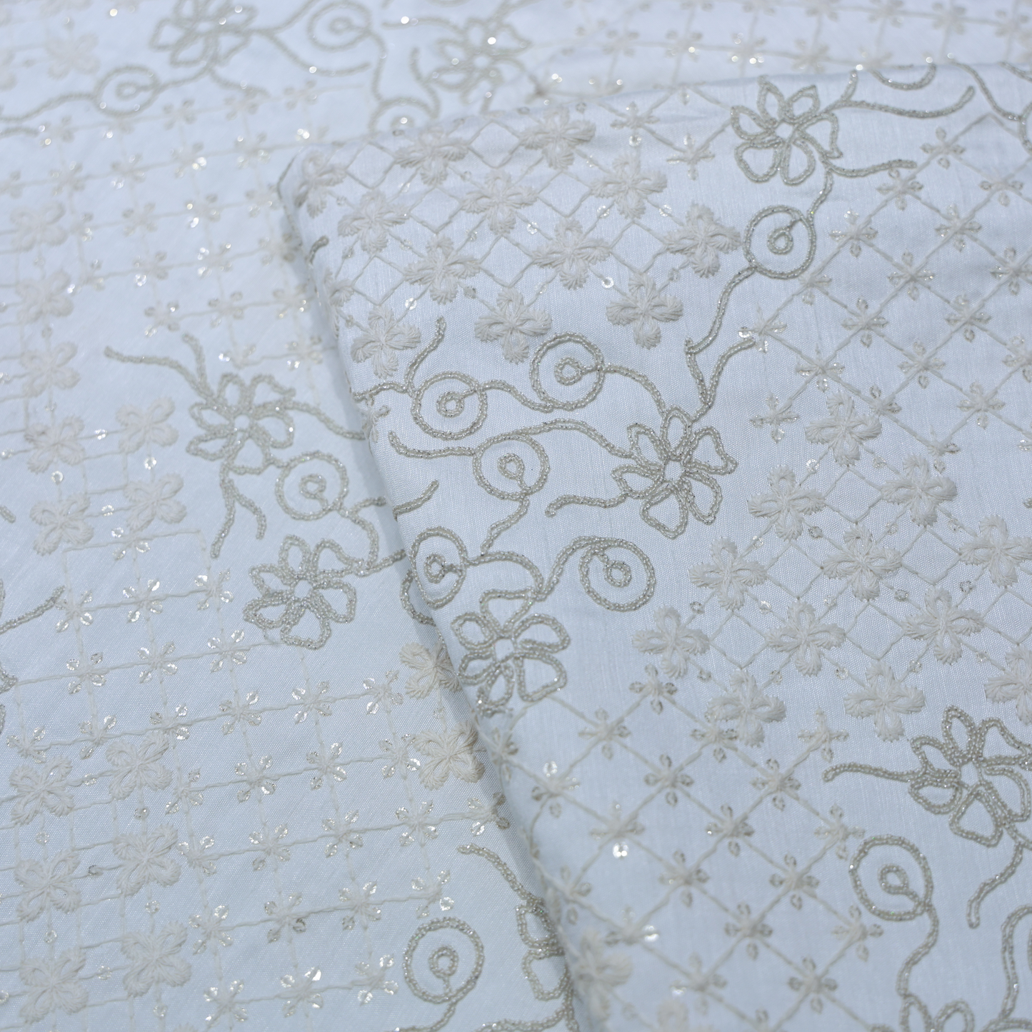 IVORY WITH GOLDEN EMROIDERED SHERWANI FABRIC