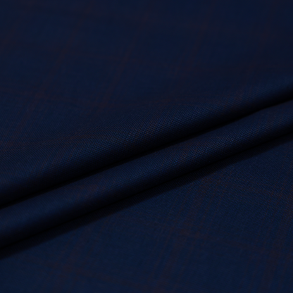 RAYMOND TRENDZ STAR WOOL BLENDED BLUE- RED CHECKS SUITING