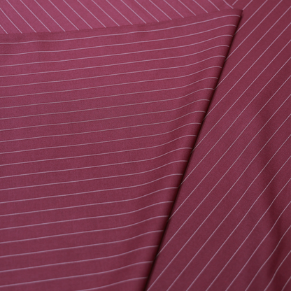 D&J MEHROON STRIPED SUITING