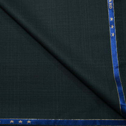 J HAMPSTEAD WOOL BLENDED GREEN CHECKS SUITING