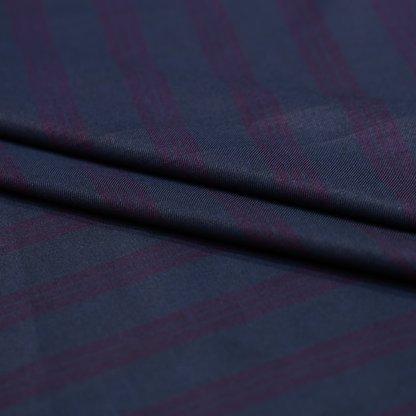 SAVILLE & YOUNG WOOL BLENDED GREY TRIPED SUITING