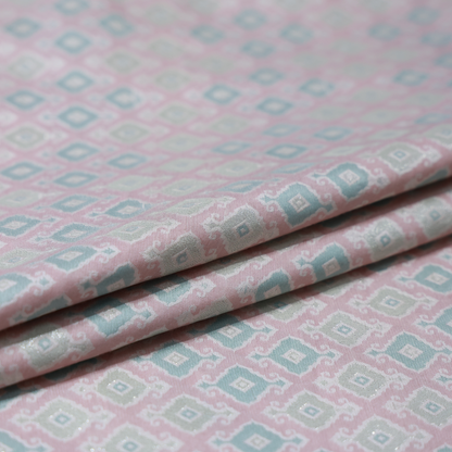 D&J PEACH MULTI COLOR PRINT  FABRIC