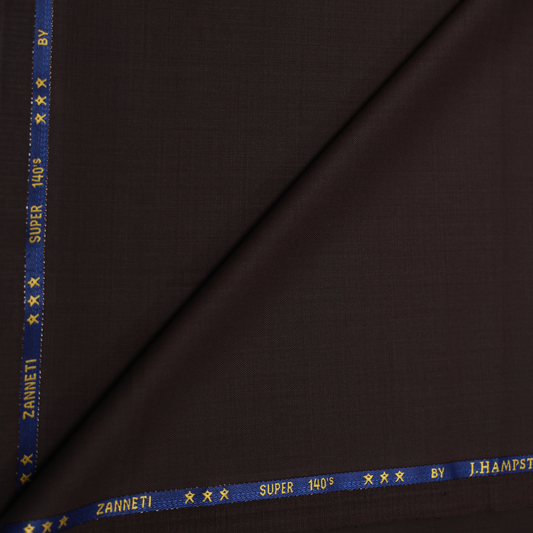 J HAMPSTEAD WOOL BLENDED BROWN SUITING