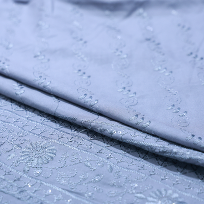 GREY EMBROIDERD KURTA FABRIC