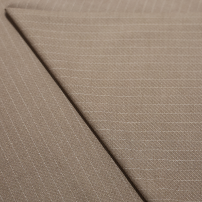 D&J LYCRA BROWN STRIPED SUITING