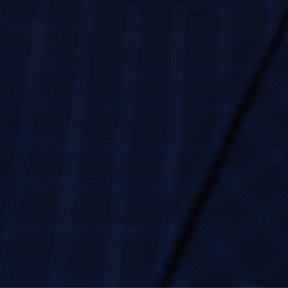 ITALIAN CHANNEL BLUE CHECKS SUITINGS