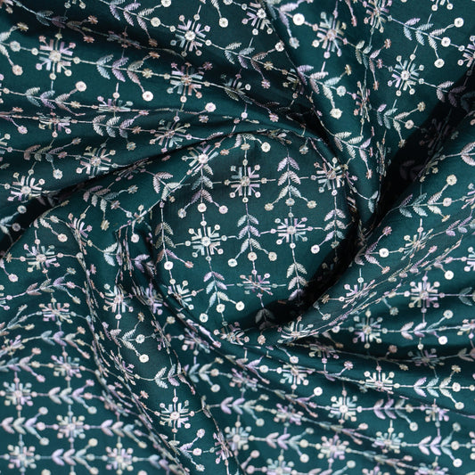 ABSOLUTO GREEN EMBROIDERD KURTA FABRIC