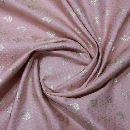RAW SILK PEACH PRINTED FABRIC
