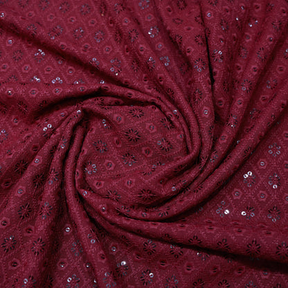 MEHROON CHICKEN FABRIC