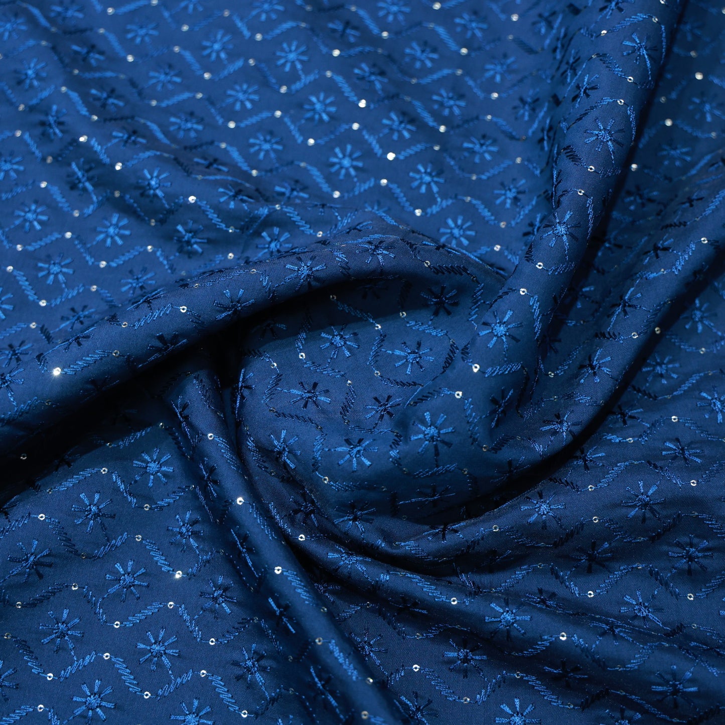 ABSOLUTO  TEAL EMROIDERED  FABRIC