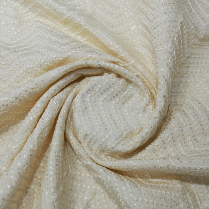 NEMSSIS CREAM EMBROIDERD FABRIC