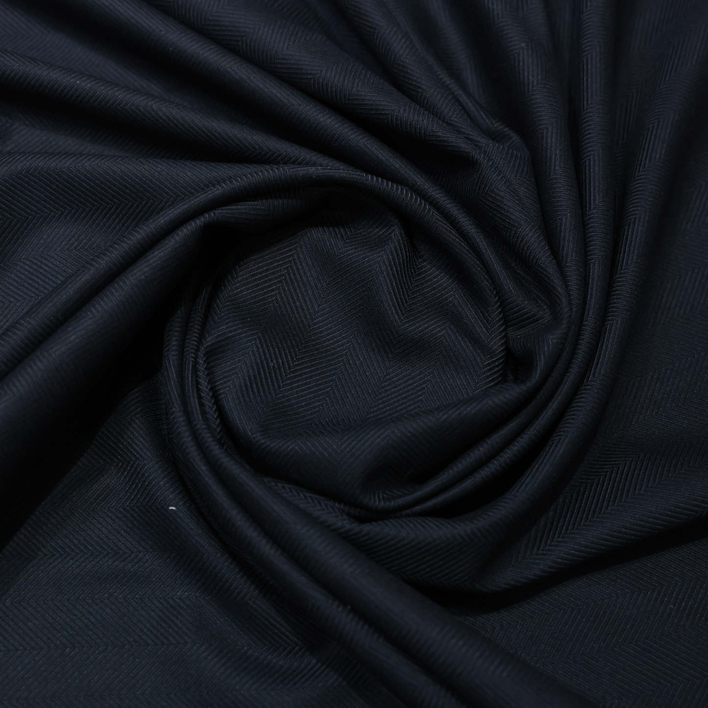 D&J LYCRA BLACK HERRINGBONE SUITING