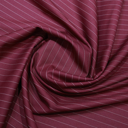 D&J MEHROON STRIPED SUITING