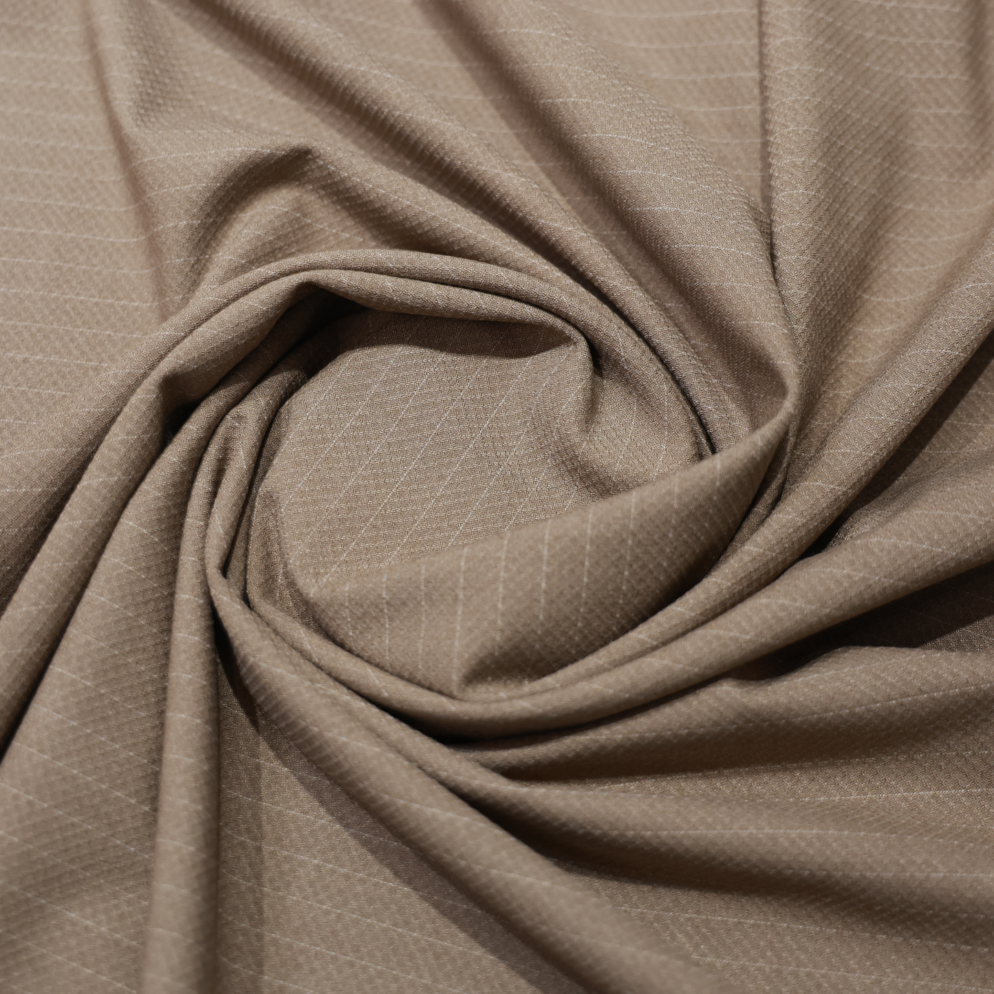 D&J LYCRA BROWN STRIPED SUITING