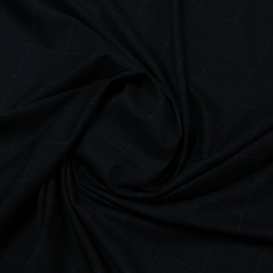 RAYMOND PRIME STRETCH BLACK CHECKS SUITING
