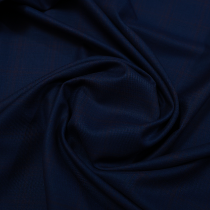 RAYMOND TRENDZ STAR WOOL BLENDED BLUE- RED CHECKS SUITING