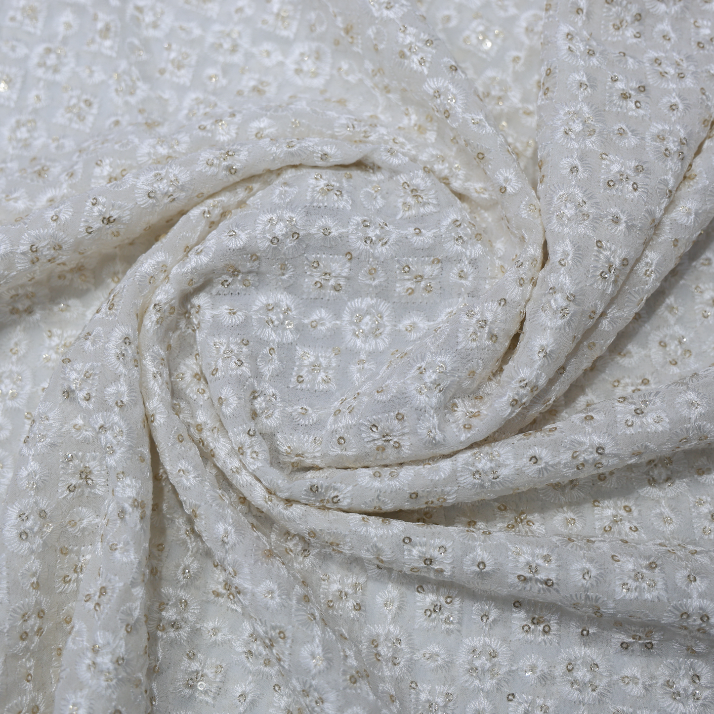 DYEABLE  EMBROIDERD KURTA FABRIC