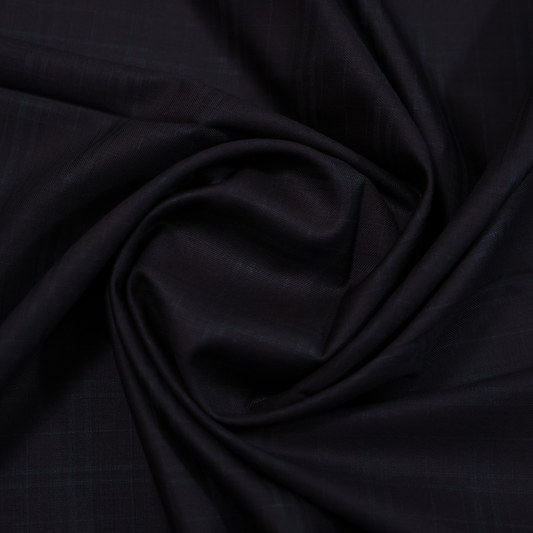 J HAMPSTEAD WOOL BLENDED WINE CHECKS SUITING