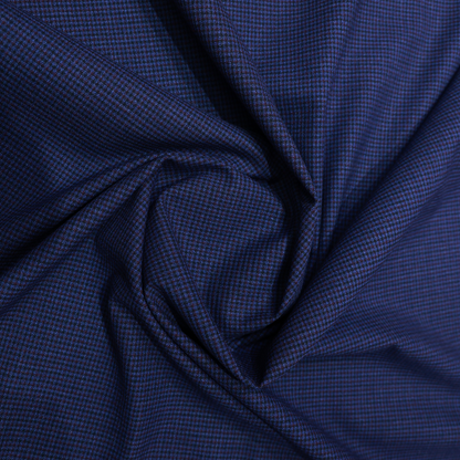 D&J BLUE TEXTURE CHECKS SUITING