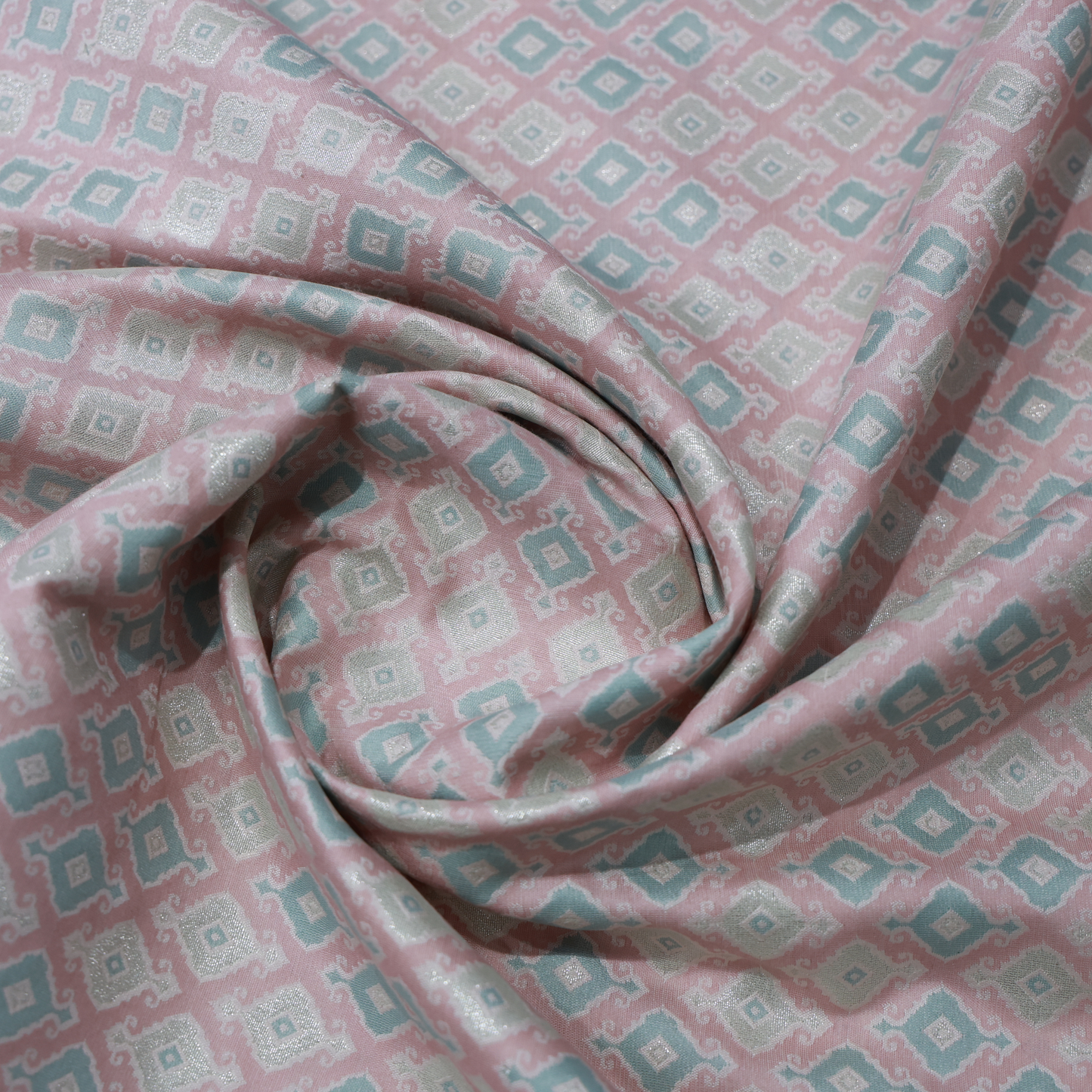 D&J PEACH MULTI COLOR PRINT  FABRIC
