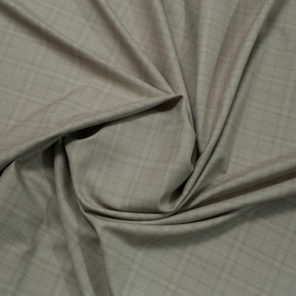 RAYMOND INSTYLO BEIGE CHECKS SUITING